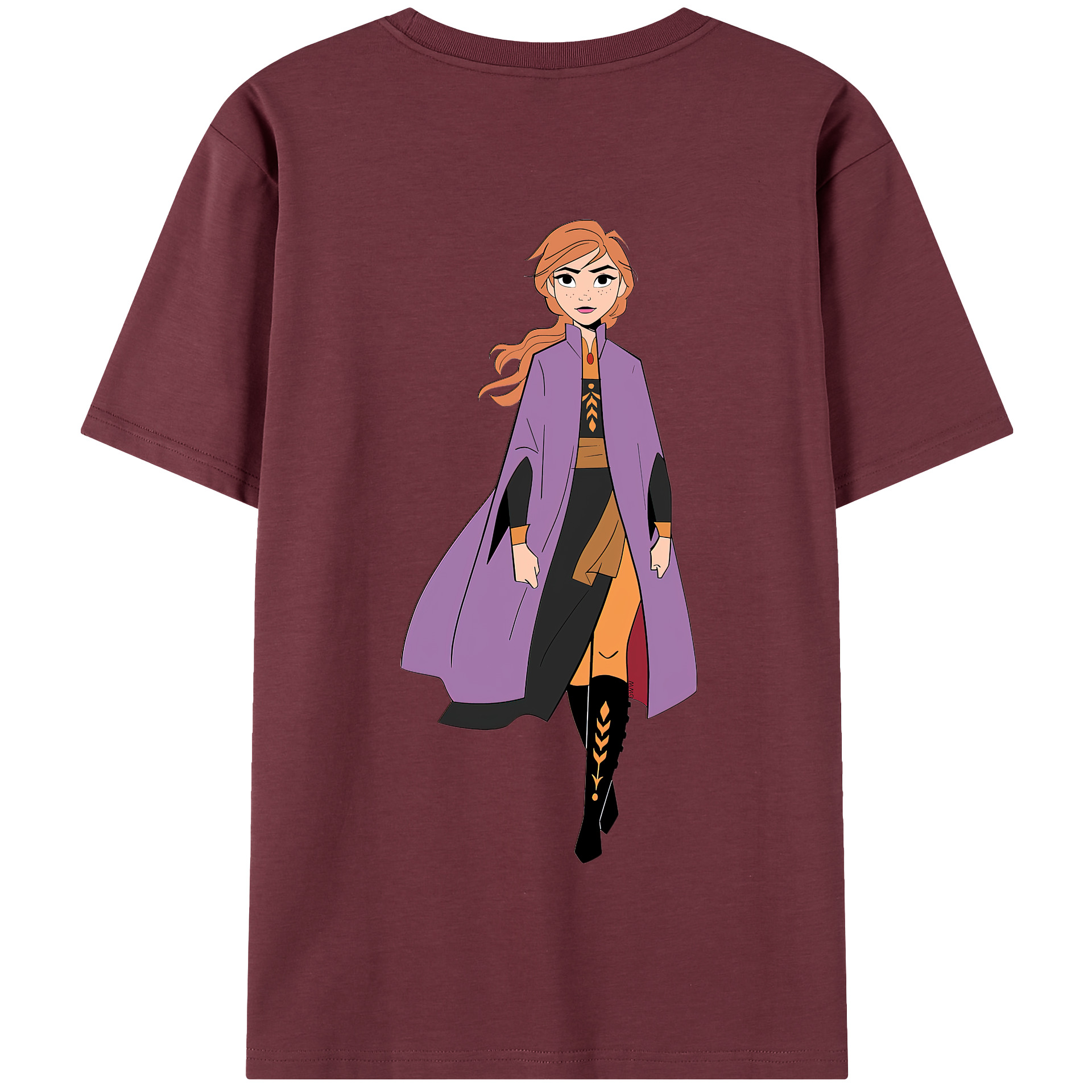 （画像用） アナと雪の女王 アンナ エルサ Frozen Anna Elsa 綿100％半袖Tシャツ（背面プリント）